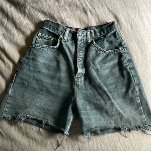 Black jeans shorts high waisted